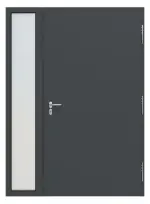 Hörmann Haustür Thermo46 015 mit Seitenteil RAL 7016-RAL 7016 Frontansicht innen