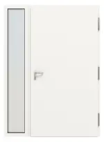 Hörmann Haustür Thermo46 015 mit Seitenteil RAL 9016-RAL 9016 Frontansicht innen