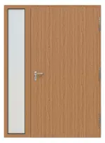 Hörmann Haustür Thermo46 015 mit Seitenteil Winchester Oak-Winchester Oak Frontansicht innen