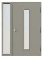 Hörmann Haustür Thermo46 020 mit Seitenteil RAL 7030-RAL 7030 Frontansicht innen