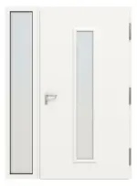 Hörmann Haustür Thermo46 020 mit Seitenteil RAL 9016-RAL 9016 Frontansicht innen