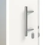 Hörmann Haustür Thermo46 020 mit Seitenteil RAL 9016-RAL 9016 Detail Drücker