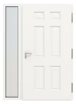 Hörmann Haustür Thermo46 100 mit Seitenteil RAL 9016-RAL 9016 Frontansicht innen