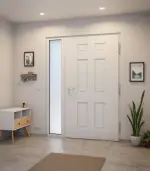 Hörmann Haustür Thermo46 100 mit Seitenteil RAL 9016-RAL 9016 Stilwelt innen