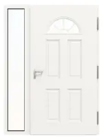 Hörmann Haustür Thermo46 200 mit Seitenteil RAL 9016-RAL 9016 Frontansicht innen