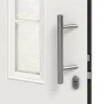 Hörmann Haustür Thermo46 400 mit Seitenteil RAL 9016-RAL 9016 Detail Drücker