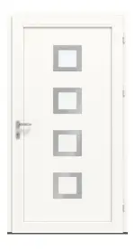 Meeth Haustür Signum Exklusiv PVC 84 RAL 9016-RAL 9016 Frontansicht innen