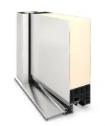 Interio Energiespar-Haustür Stahl-Alu Motiv B05 RAL 9016-RAL 9016 Detail Querschnitt