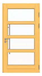 Kneer Haustür Holz 343 Kiefer LAS-12-09-Kiefer LAS-12-09 Frontansicht innen