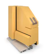 Kneer Haustür Holz 343 Kiefer LAS-12-09-Kiefer LAS-12-09 Detail Querschnitt