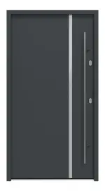 Haustür System S68 2ZA Hebe RAL 7016-RAL 7016 Frontansicht außen