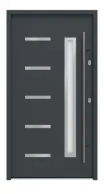 Haustür System S68 2ZA Juventus RAL 7016-RAL 7016 Frontansicht außen