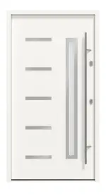 Haustür System S68 2ZA Juventus RAL 9016-RAL 9016 Frontansicht außen