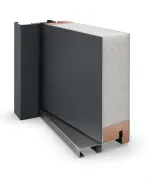 Haustür System S68 2ZA Juventus RAL 7016-RAL 7016 Detail Querschnitt