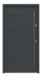 Haustür System S68 2ZA Tytan RAL 7016-RAL 7016 Frontansicht außen