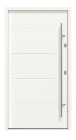 Haustür System S68 2ZA Tytan RAL 9016-RAL 9016 Frontansicht außen