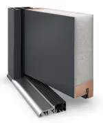 Haustür System S68 ZL ARCTIC Artemida RAL 7016-RAL 7016 Detail Querschnitt