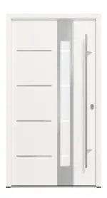Haustür System S68 ZL ARCTIC Luna RAL 9016-RAL 9016 Frontansicht außen