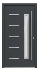 Haustür System S68 ZL ARCTIC Juventus RAL 7016-RAL 7016 Frontansicht außen