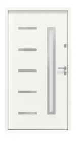 Frontansicht außen von Stahl Nebeneingangstür JUVENTUS S68 2Z RAL 9016