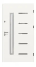 Frontansicht innen von Stahl Nebeneingangstür JUVENTUS S68 2Z RAL 9016