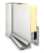 Haustür Smart AL-101 RAL 9016-RAL 9016 Detail Querschnitt