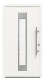 Haustür Smart AL-608 RAL 9016-RAL 9016 Frontansicht außen