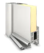 Haustür Smart AL-1216 RAL 9016-RAL 9016 Detail Querschnitt