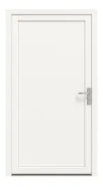 Frontansicht außen von Kunststoff Nebeneingangstür Comfort F001 in RAL 9016