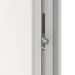 Detail Schließer von von Kunststoff Nebeneingangstür Comfort F001 in RAL 9016