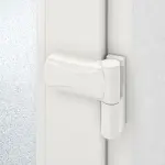 Detail Bänder von Kunststoff Nebeneingangstür Comfort F002 in RAL 9016