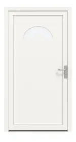 Frontansicht außen von Kunststoff Nebeneingangstür Comfort F010 in RAL 9016