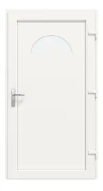 Frontansicht innen von Kunststoff Nebeneingangstür Comfort F010 in RAL 9016