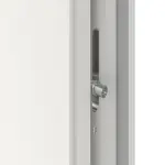 Detail Schließer von von Kunststoff Nebeneingangstür Comfort F010 in RAL 9016