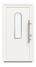 Haustür Kunststoff Premium F012 RAL 9016-RAL 9016 Frontansicht außen