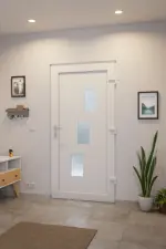 Haustür Kunststoff Premium F015 RAL 9016-RAL 9016 Stilwelt innen