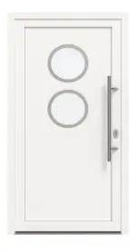 Haustür Kunststoff Premium F020 RAL 9016-RAL 9016 Frontansicht außen