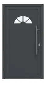 Haustür Kunststoff Premium F021 RAL 7016-RAL 9016 Frontansicht außen