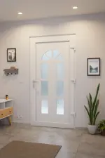 Haustür Kunststoff Premium F026 RAL 9016-RAL 9016 Stilwelt innen