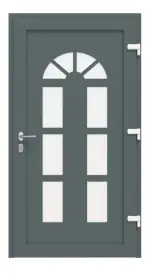 Haustür Kunststoff Premium F026 Quarz Grau-Quarz Grau Frontansicht innen