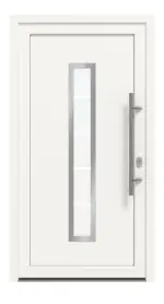 Haustür Kunststoff Premium F036 RAL 9016-RAL 9016 Frontansicht außen