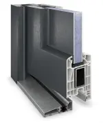 Haustür Kunststoff Premium F036 RAL 7016-RAL 9016 Detail Querschnitt