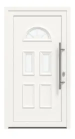 Haustür Kunststoff Premium T003 RAL 9016-RAL 9016 Frontansicht außen