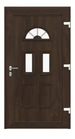 Haustür Kunststoff Premium T003 Brown Oak-Brown Oak Frontansicht innen