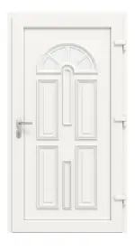 Haustür Kunststoff Premium T015 Brown Oak-RAL 9016 Frontansicht innen