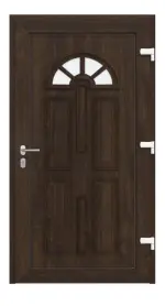 Haustür Kunststoff Premium T015 Brown Oak-Brown Oak Frontansicht innen