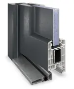 Haustür Kunststoff Premium T035 RAL 7016-RAL 9016 Detail Querschnitt