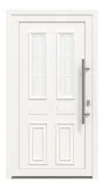 Haustür Kunststoff Premium T043 RAL 9016-RAL 9016 Frontansicht außen