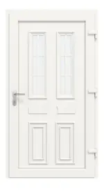 Haustür Kunststoff Premium T043 RAL 9016-RAL 9016 Frontansicht innen