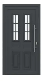 Haustür Kunststoff Premium T043 RAL 7016-RAL 7016 Frontansicht außen